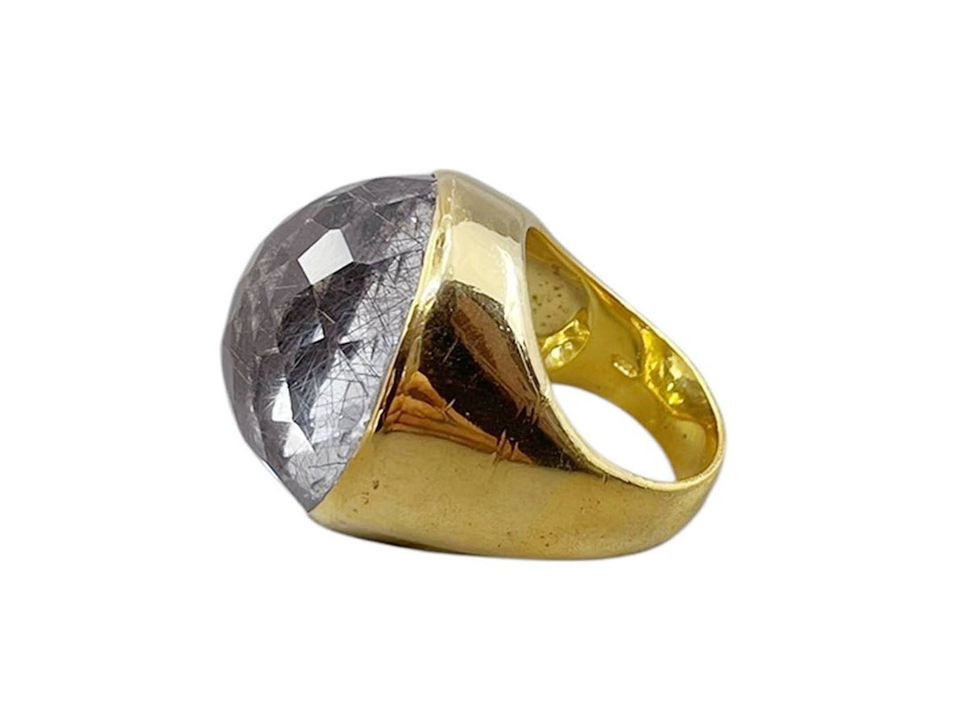 Rutilated Quartz Statement Ring