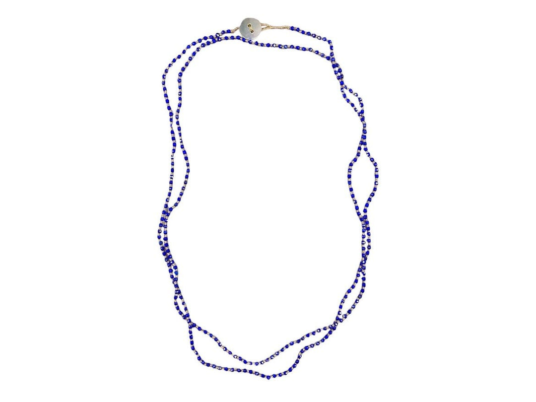 Tiny Lapis Bead Necklace