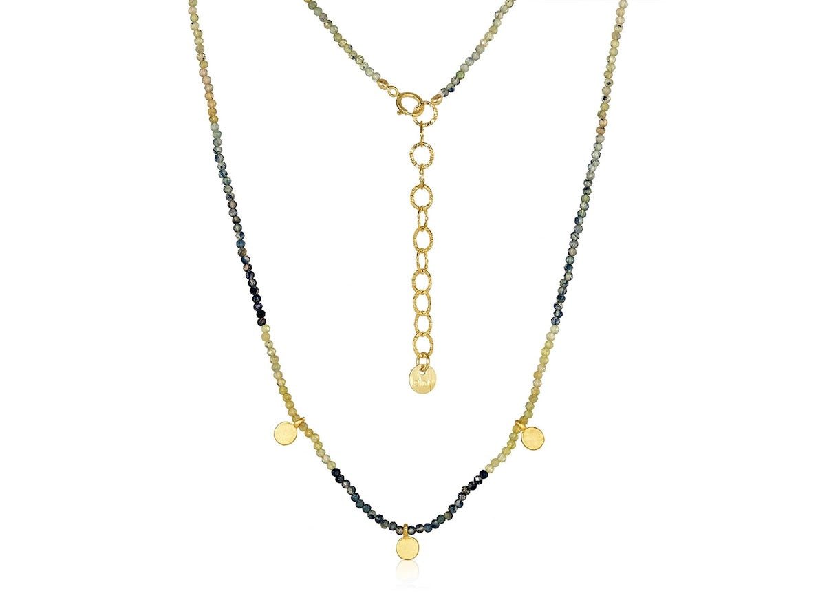 Petite Sapphire Necklace with Discs