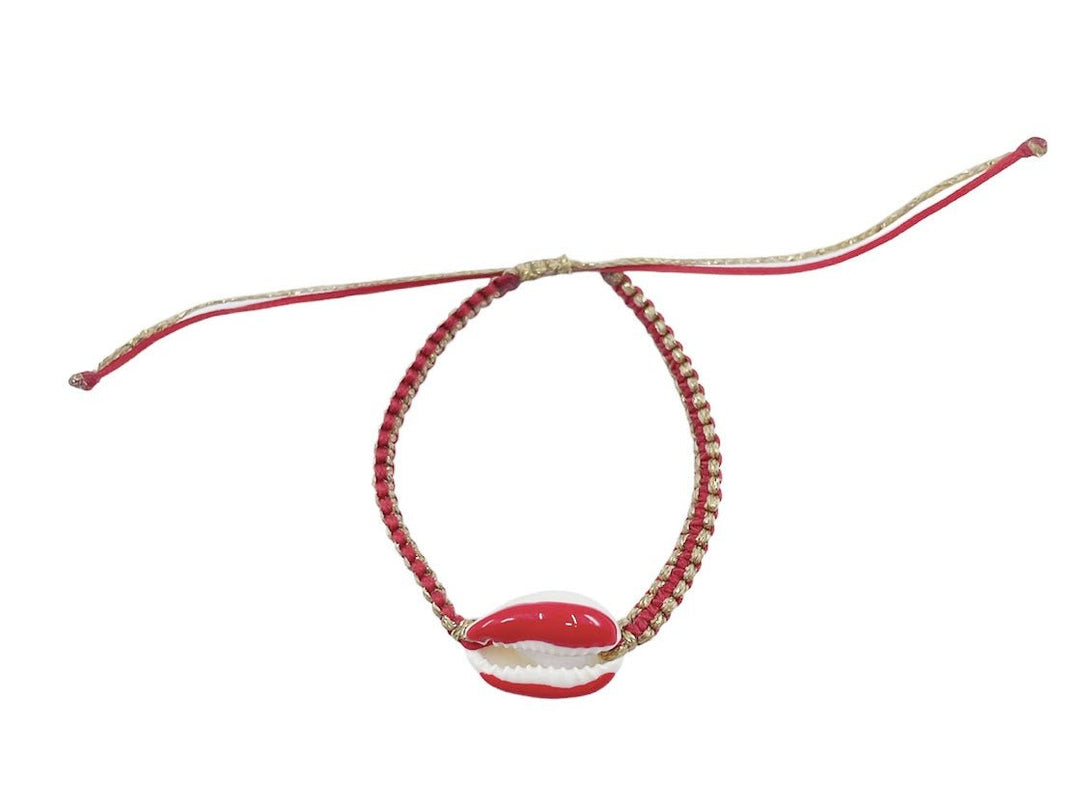 Red Cowrie Shell Bracelet