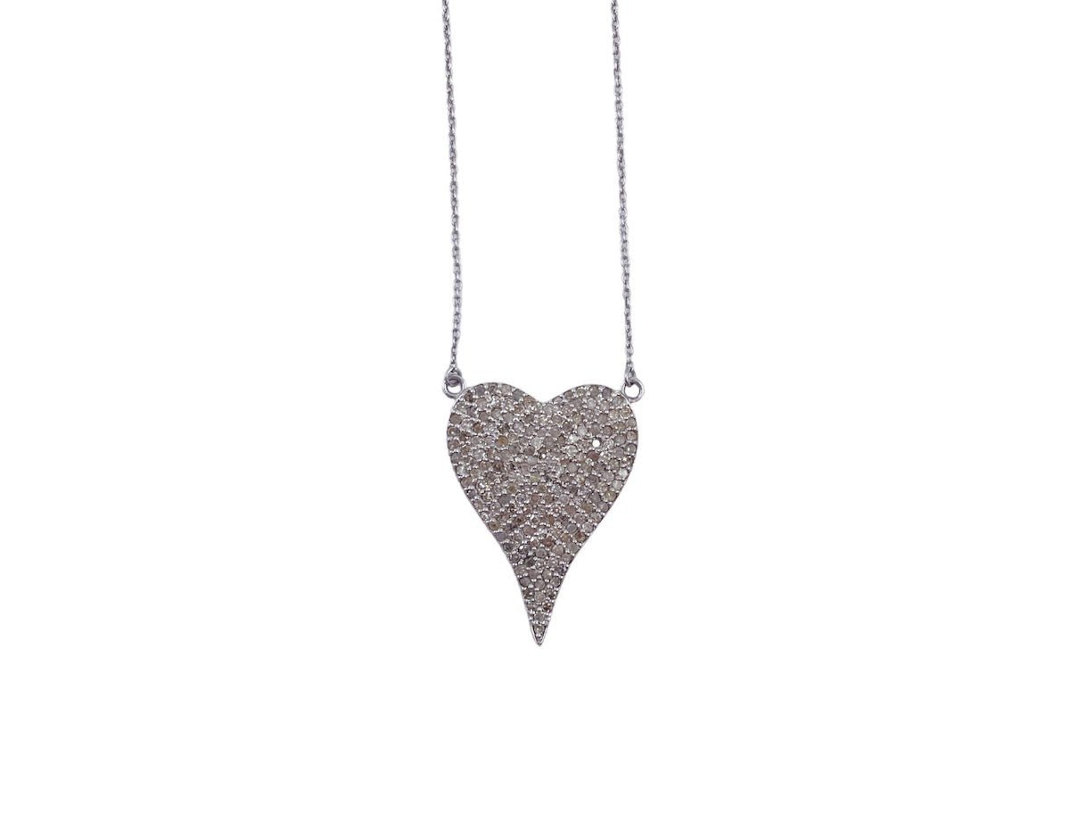 SS Diamond Heart Necklace