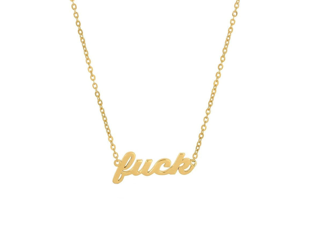 Gold F Necklace