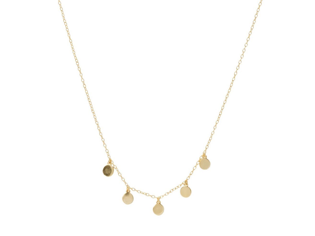 Multi Disc Drop Necklace