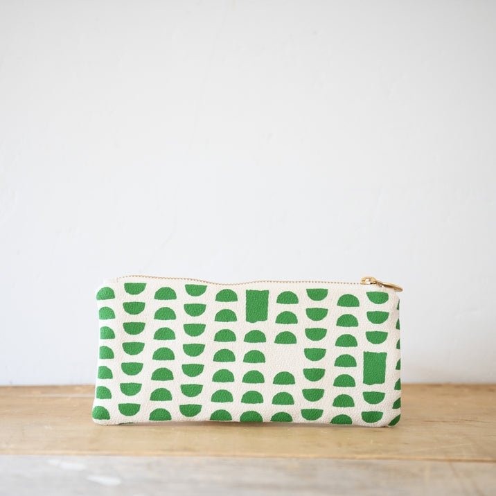 Cotton Green and Orange Pencil Bag