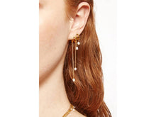 Load image into Gallery viewer, Chain Drop Pearl Earrings
