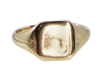 Load image into Gallery viewer, 9k Antique Square Flat Signet ring
