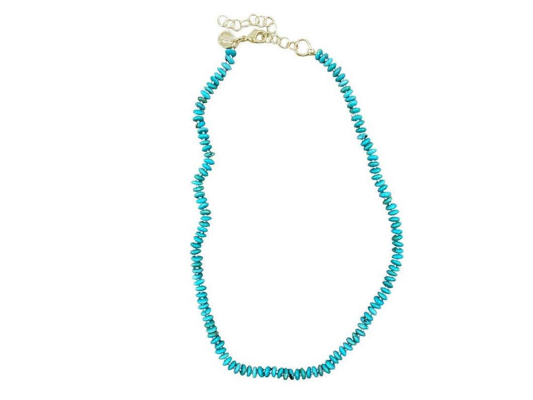 Turquoise Smooth Mini Disc Necklace