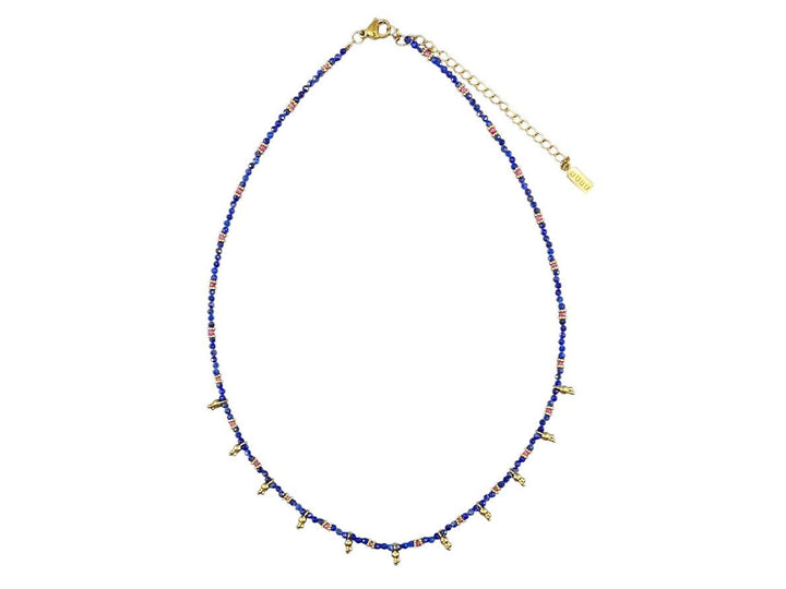 Lapis Necklace with Mini Charms