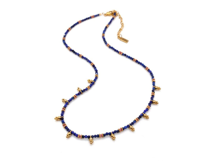 Lapis Necklace with Mini Charms