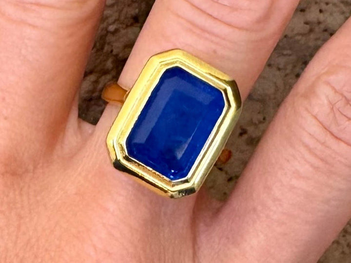 Blue CZ Statement Ring