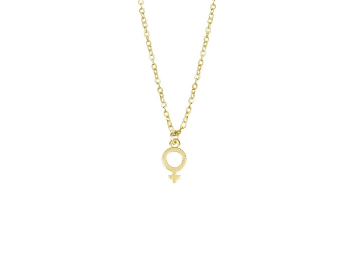 Gold Female Symbol Necklace