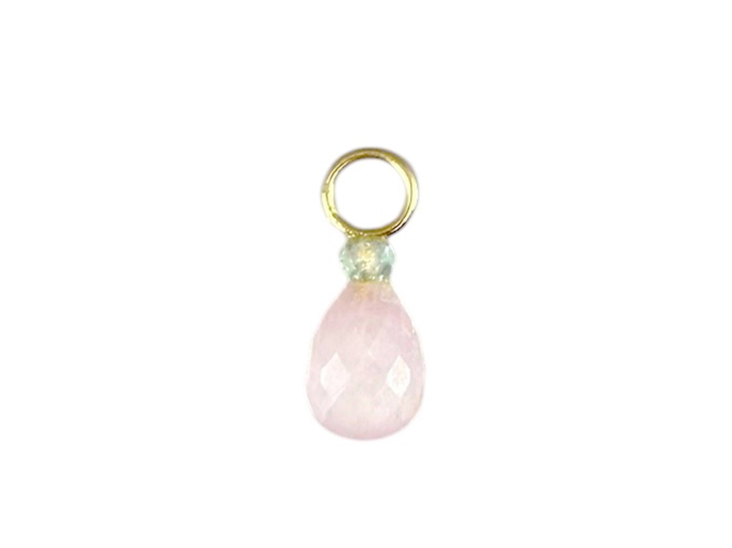 Faceted Kunzite and Zircon Charm