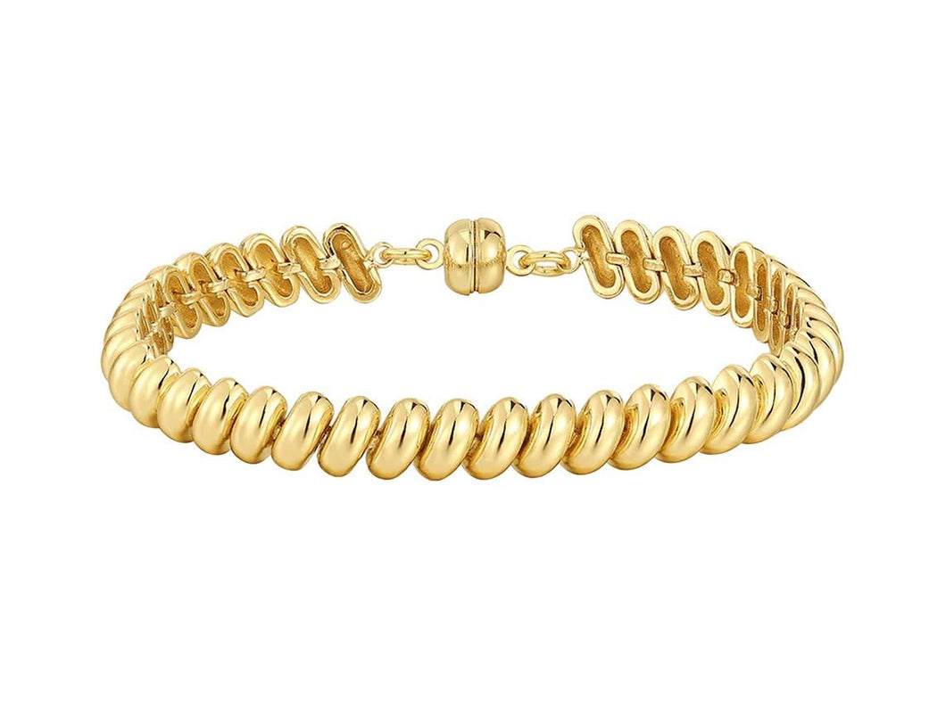 Gold Ridged Bracelet