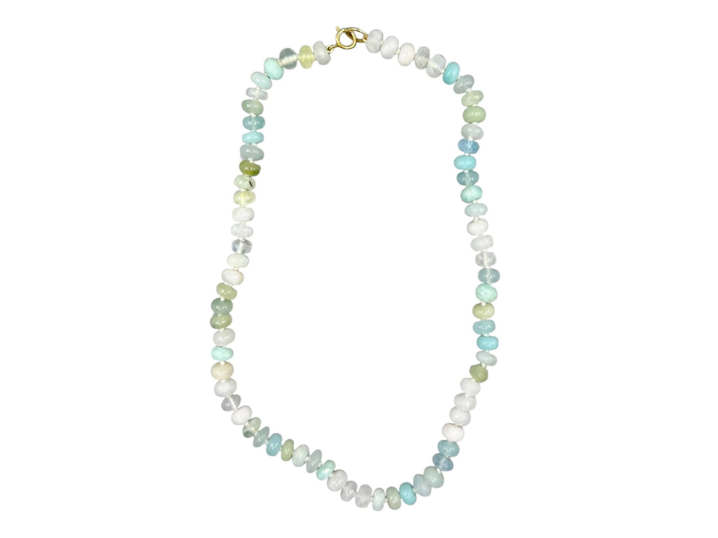 Beaded Gemstone Spring Mist Necklace
