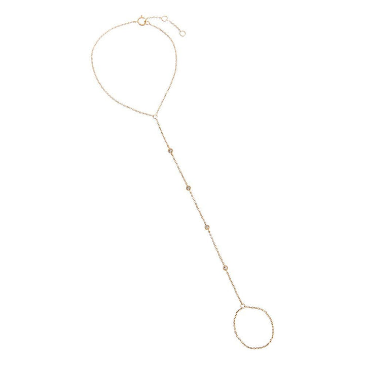 14k Hand Chain with Diamonds