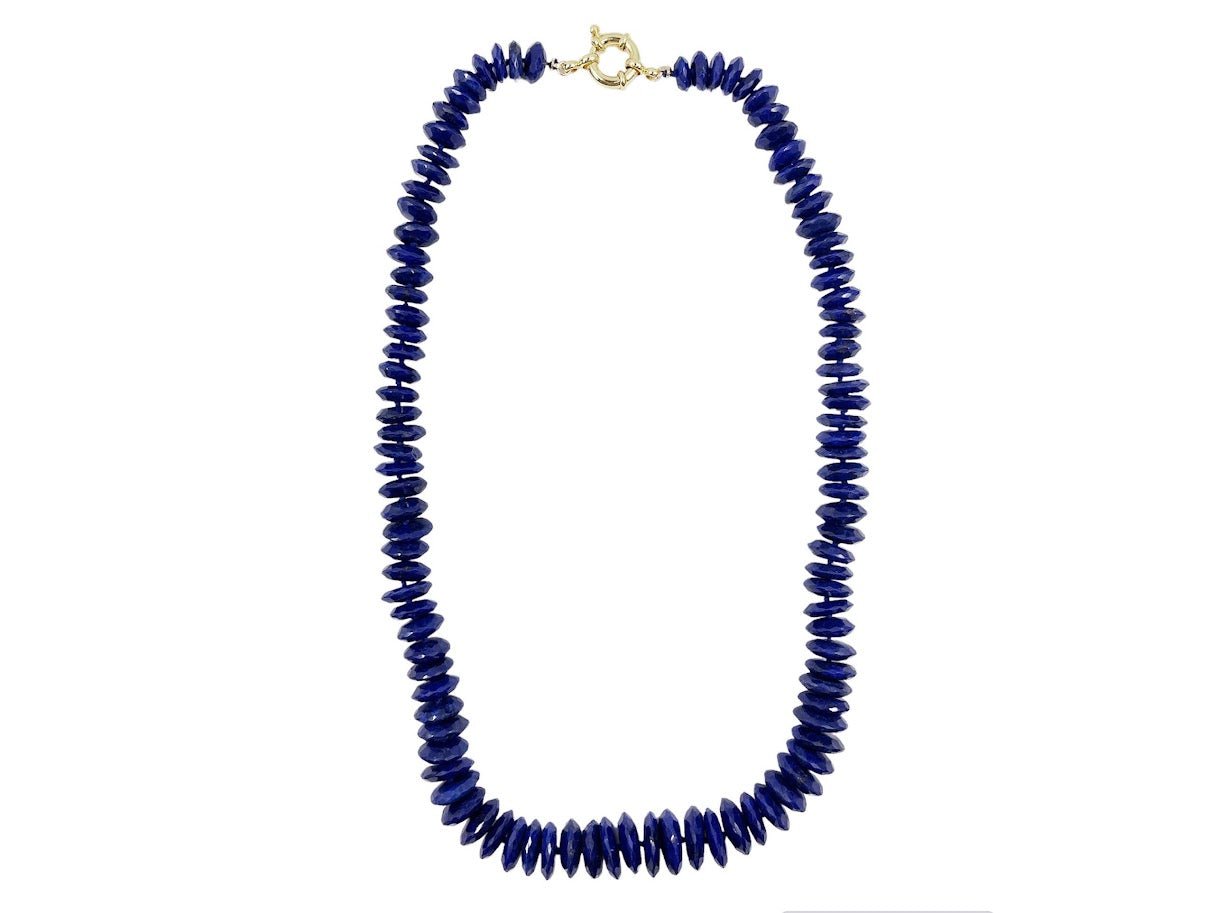 German-Cut Lapis Strand Necklace