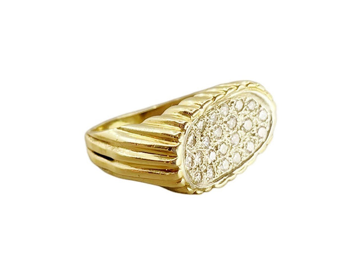 14k 1960s Oval Diamond Ring