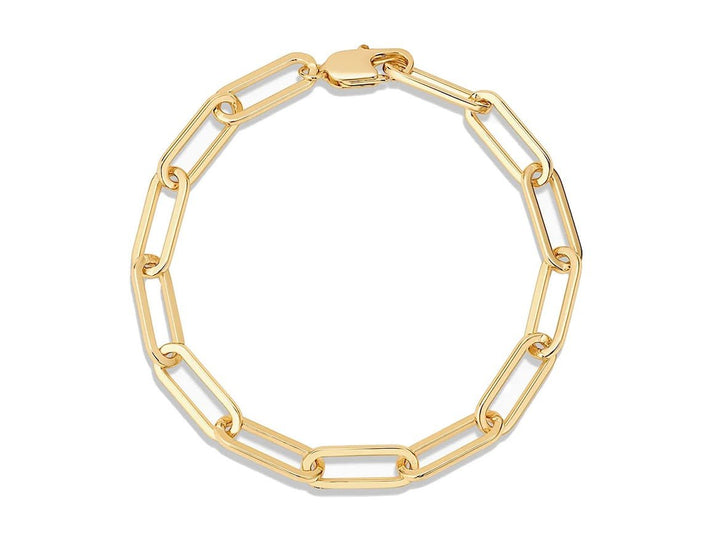 Gold Large Elongated Chain Bracelet