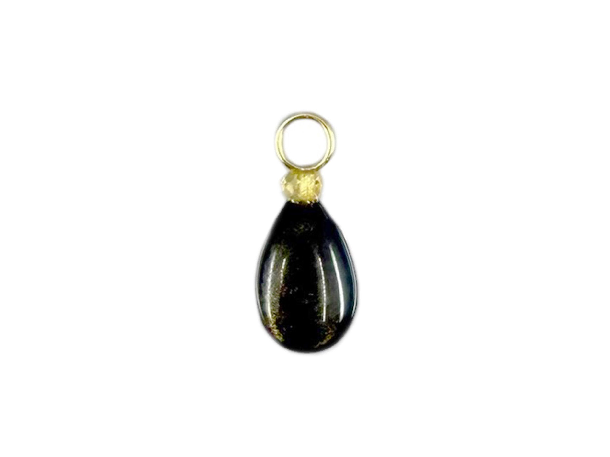 Gold Obsidian and Zircon Charm