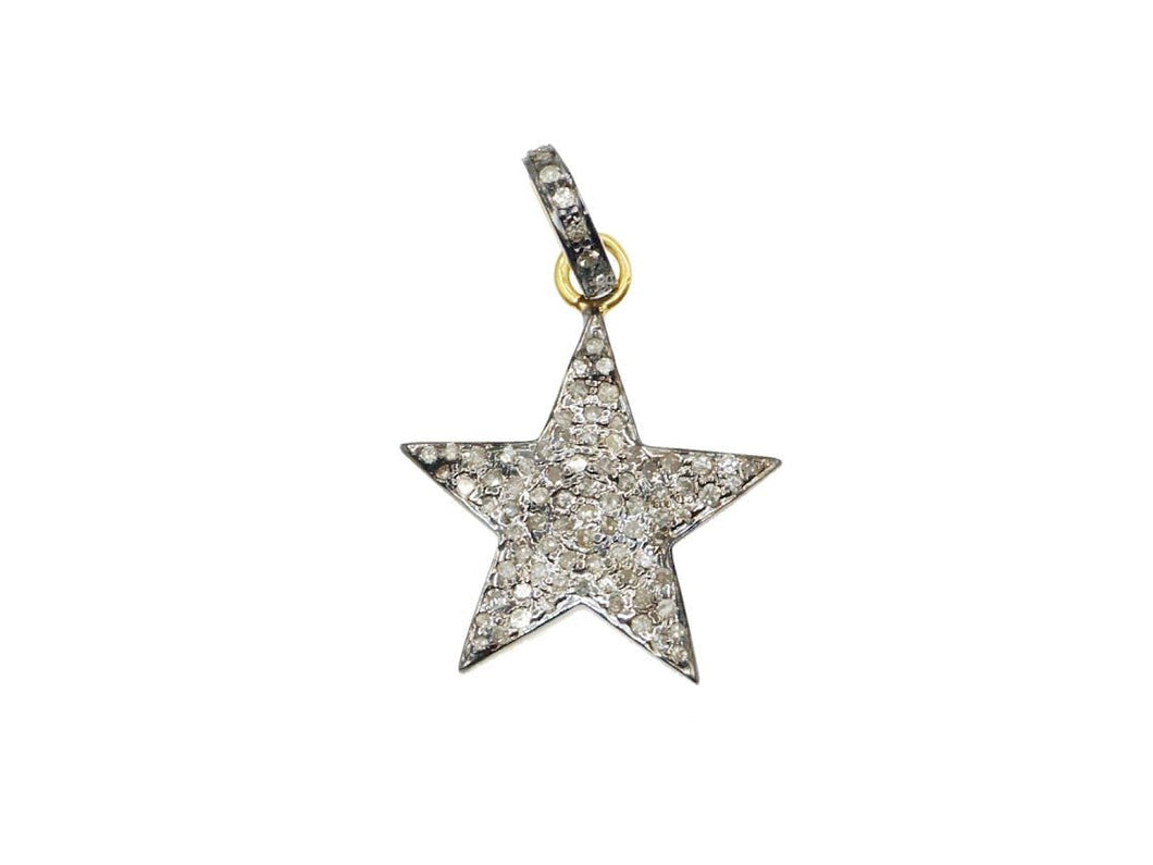SS Star Charm with Pave Diamonds