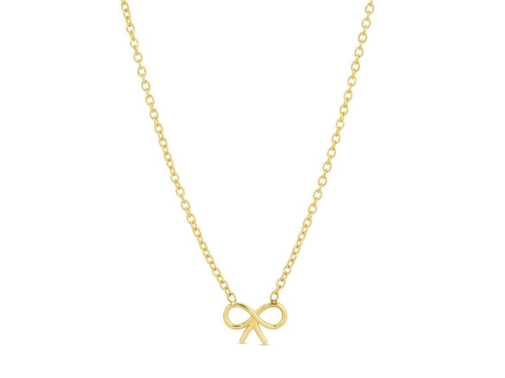 14k Itsy Bitsy Bow Necklace