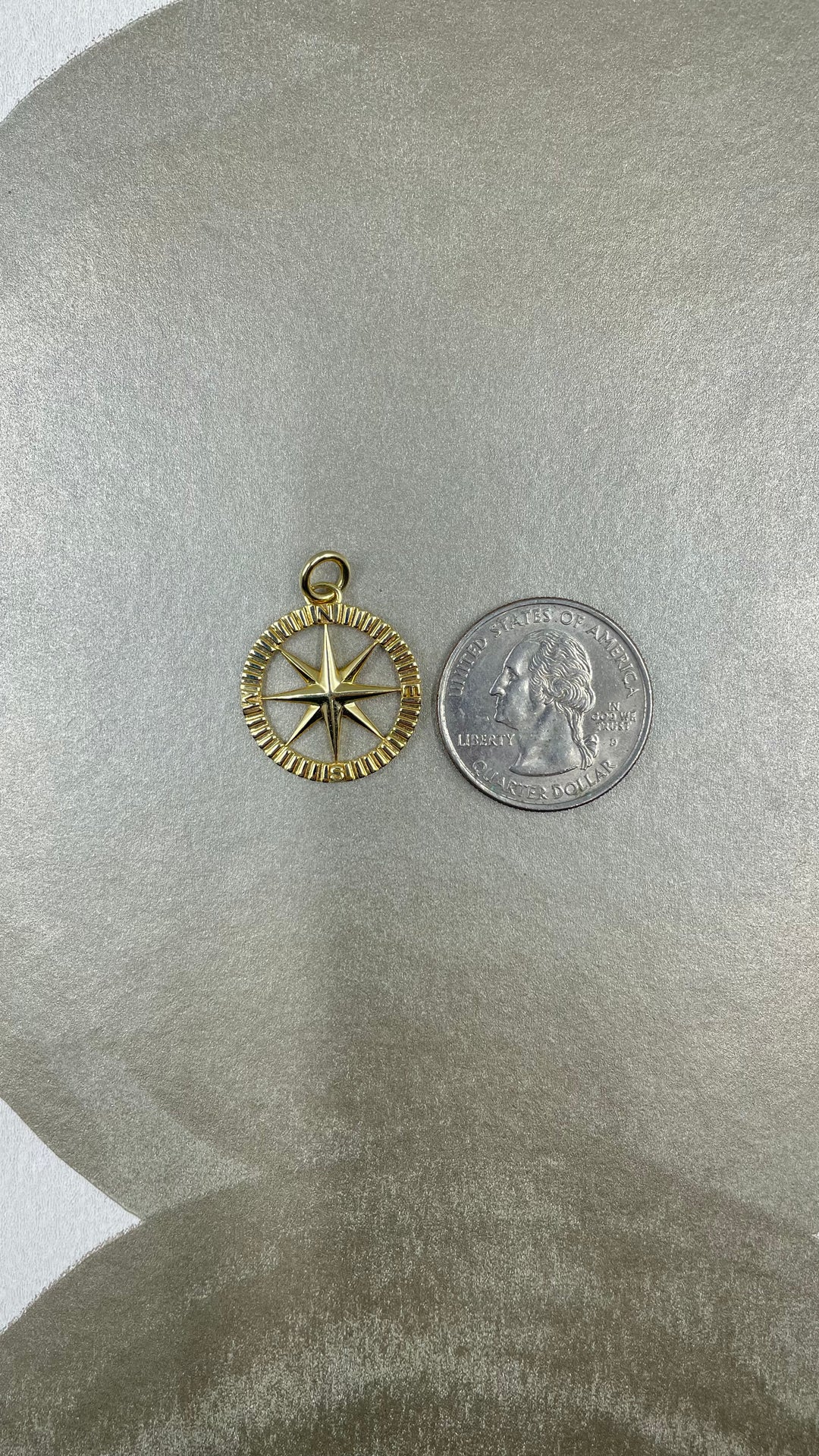 14k Compass Charm