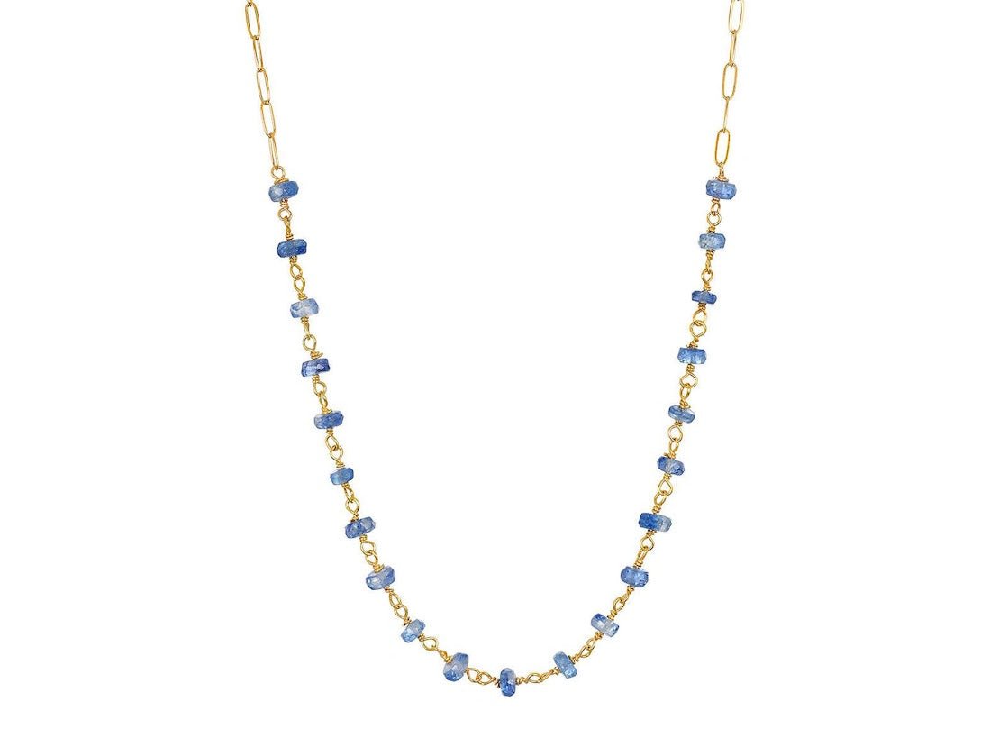 Kyanite Roundel Chain Necklace