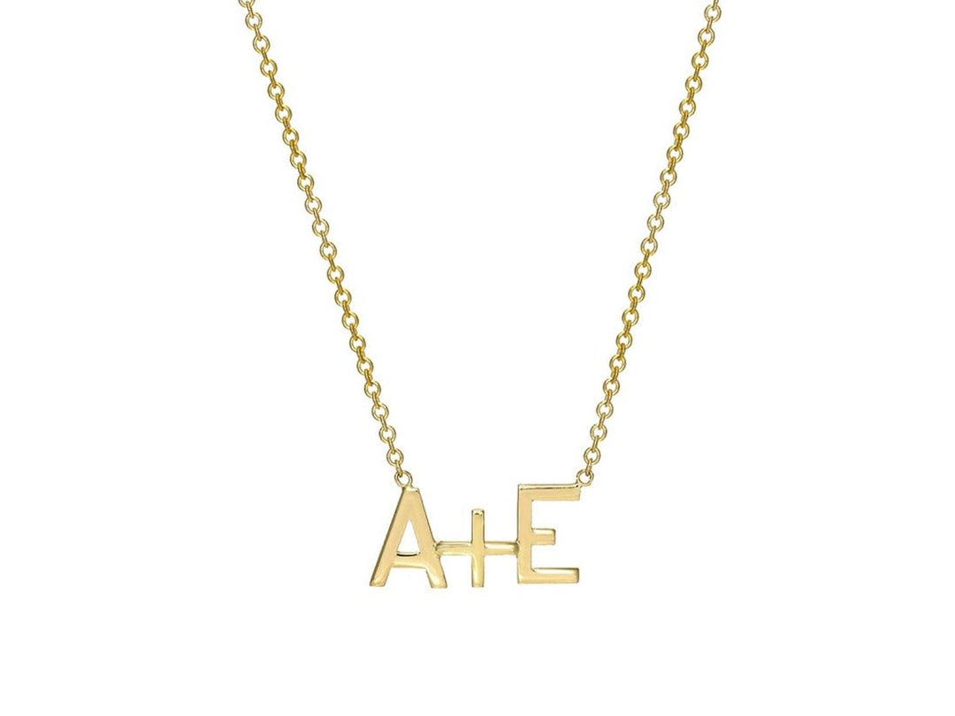 14k Gold Equation Necklace