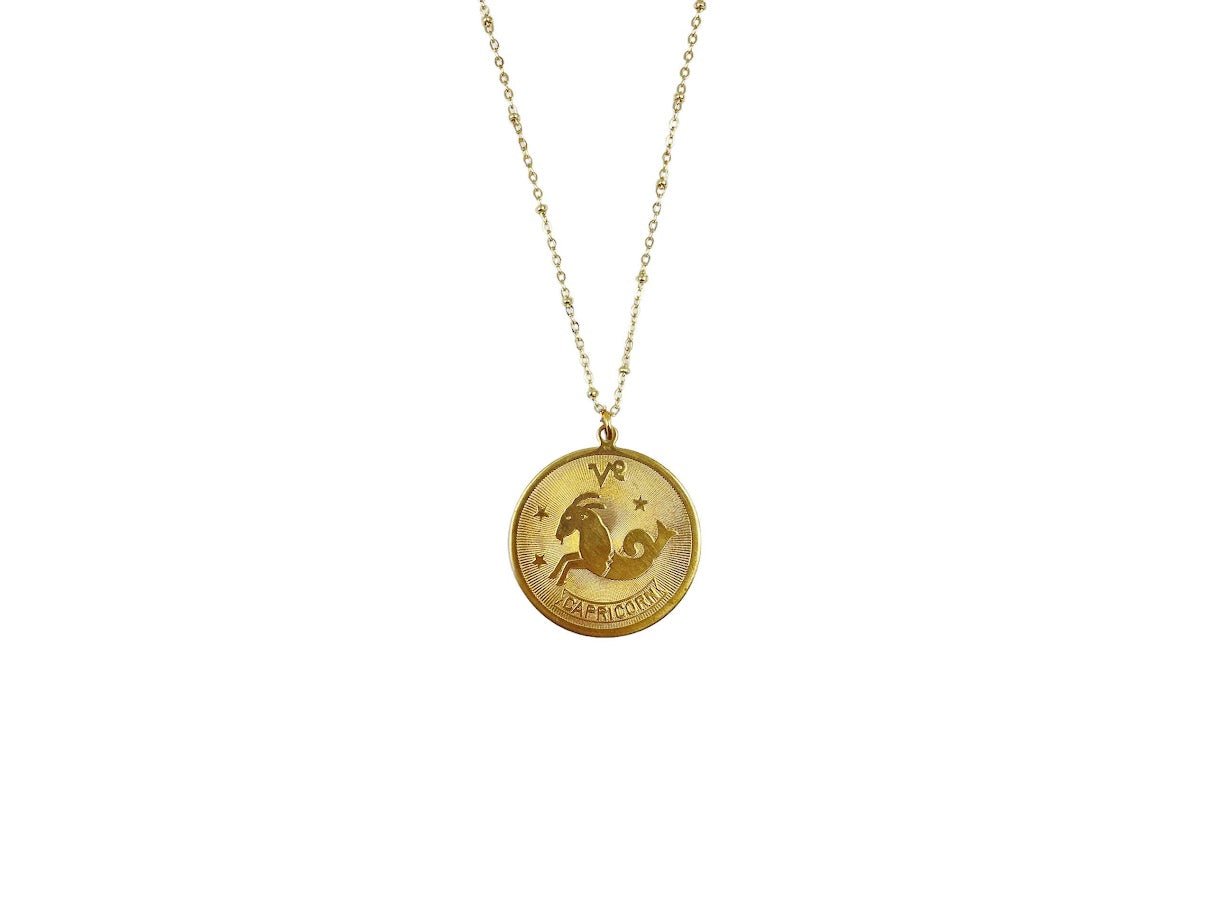 Capricorn Medallion Necklace