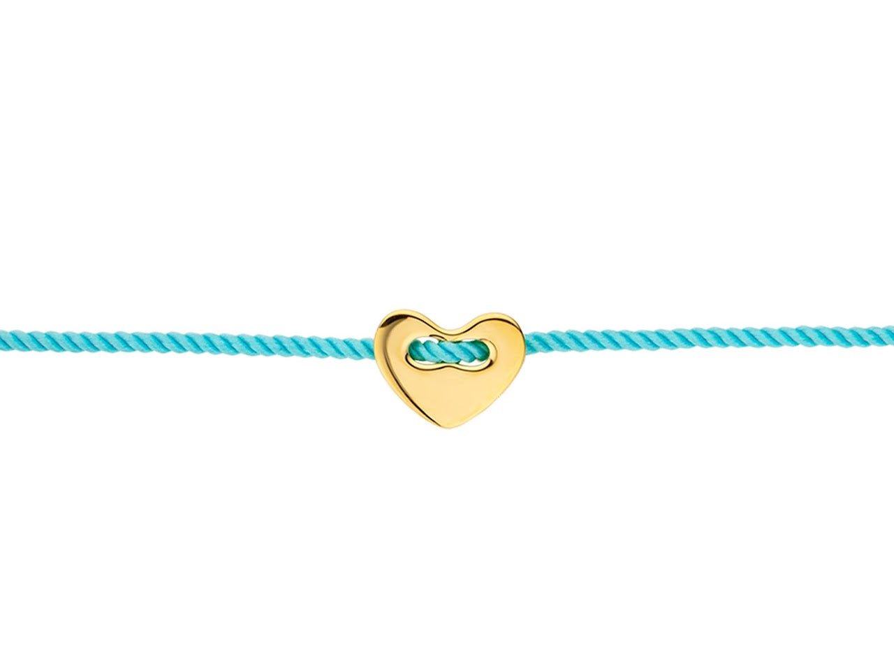 Turquoise Cord Bracelet with Heart