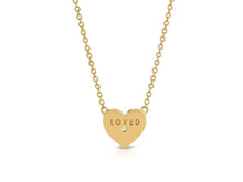 Load image into Gallery viewer, Heart &quot;Loved&quot; Necklace with CZ
