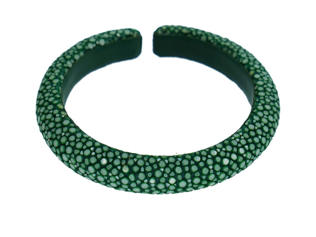 Emerald Green Shagreen 10mm Dome Cuff