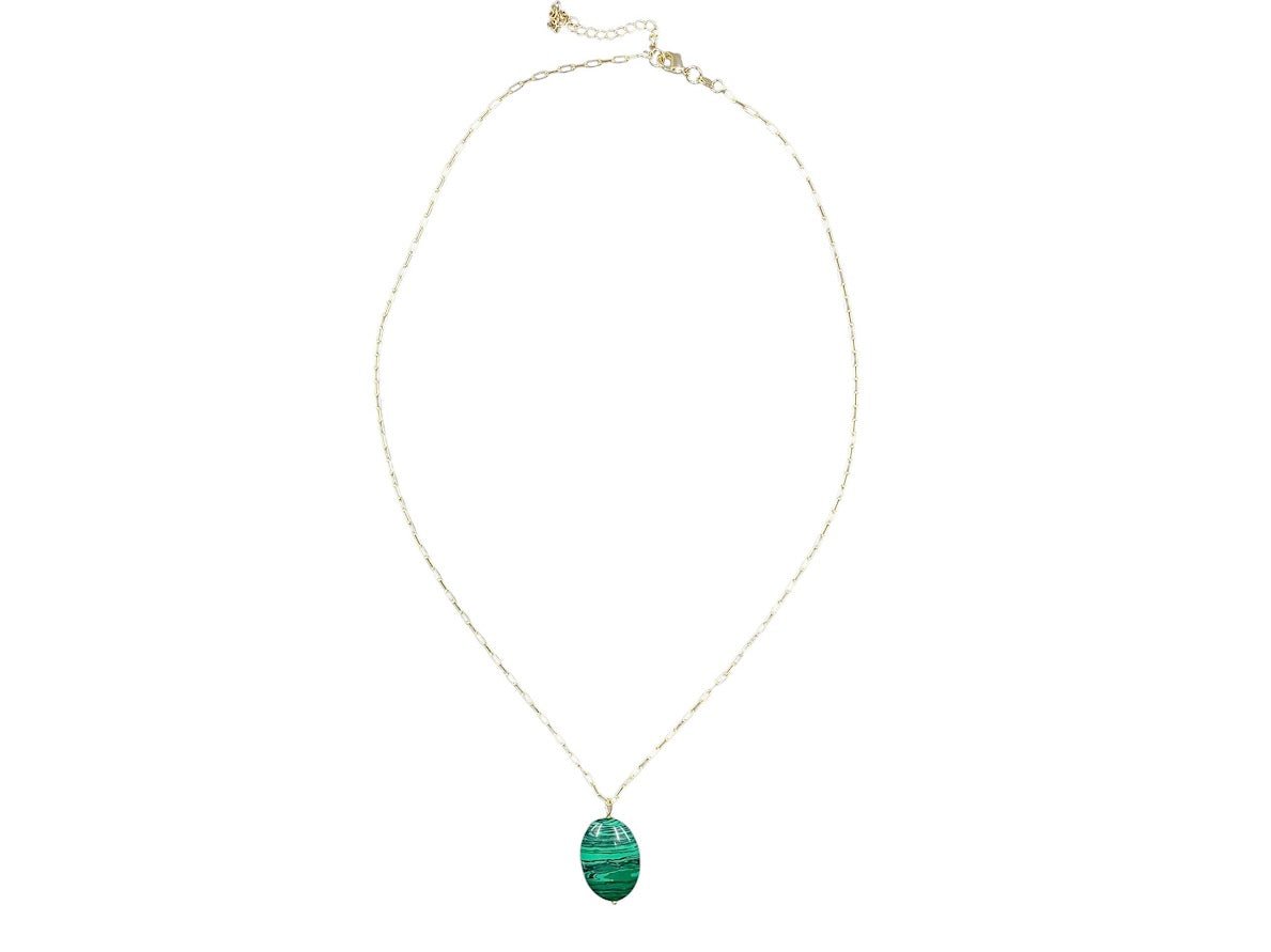 Malachite Oval Pendant.
