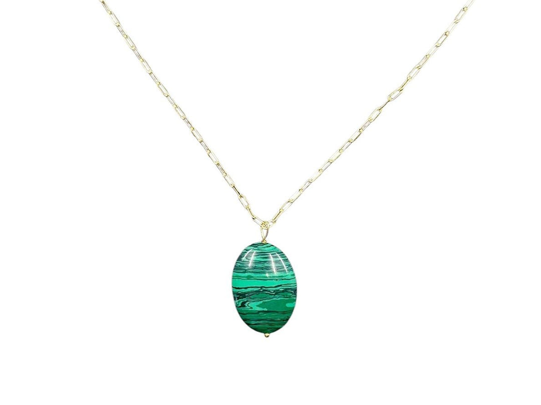 Malachite Oval Pendant