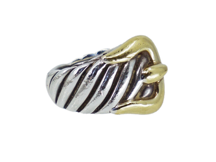 SS/18k Yellow Gold David Yurman Buckle Ring