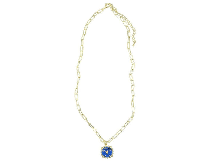 Blue Amor Charm Necklace