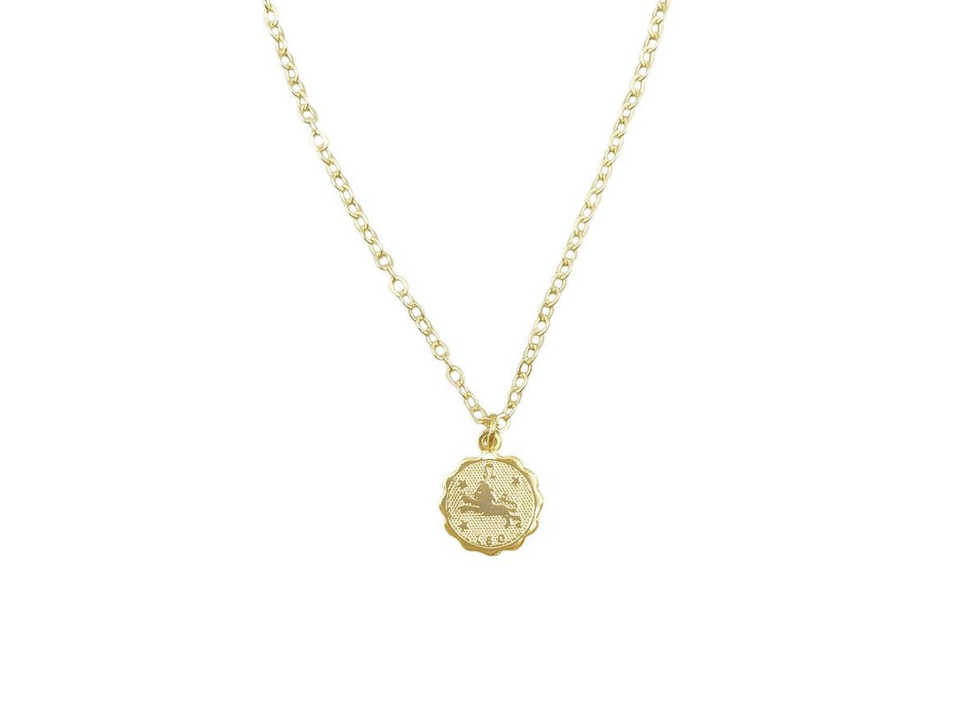 Gold Leo Charm Necklace