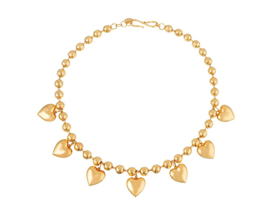 Gold Multi Heart Chain Necklace