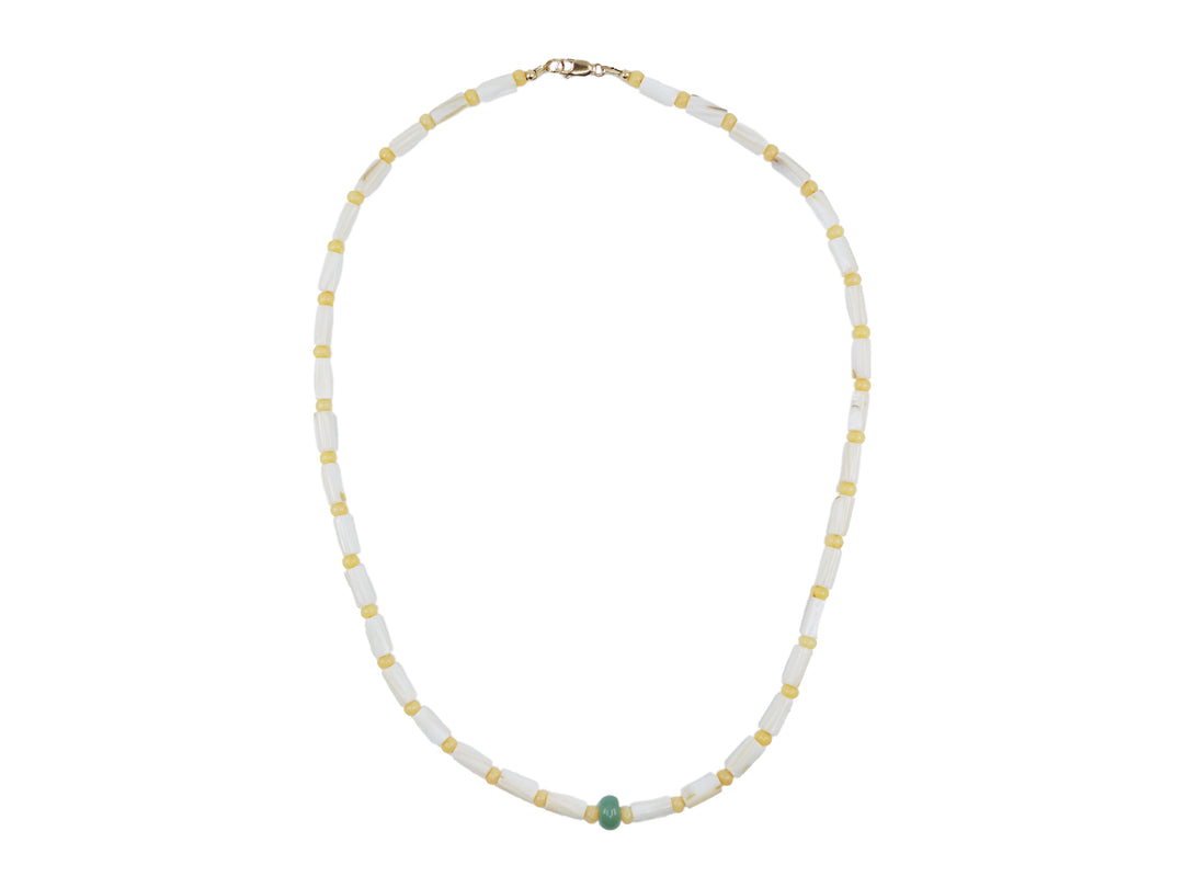 MOP Necklace with Green Aventurine