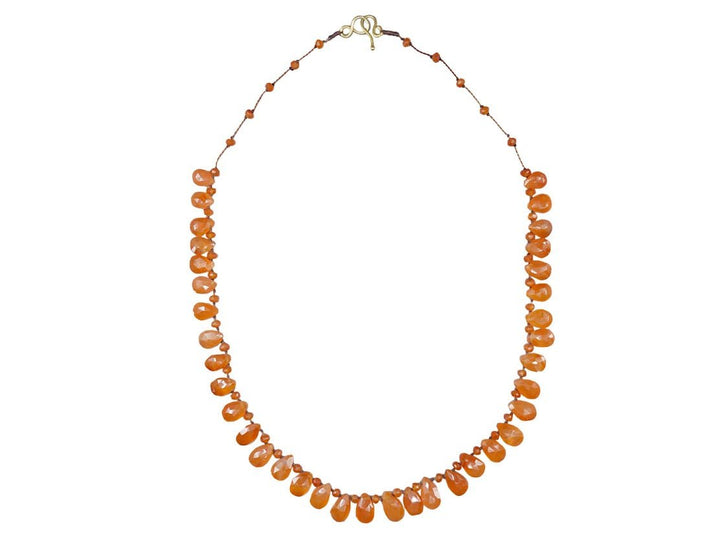 9k Carnelian Petals Necklace