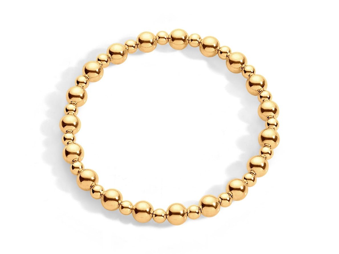Gold 6mm Bead Bracelet