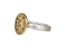 Load image into Gallery viewer, SS/Yellow Bronze Disc Ring with Diamond
