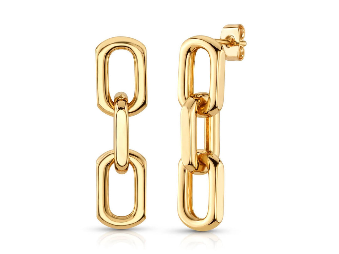 Triple Link Drop Earrings