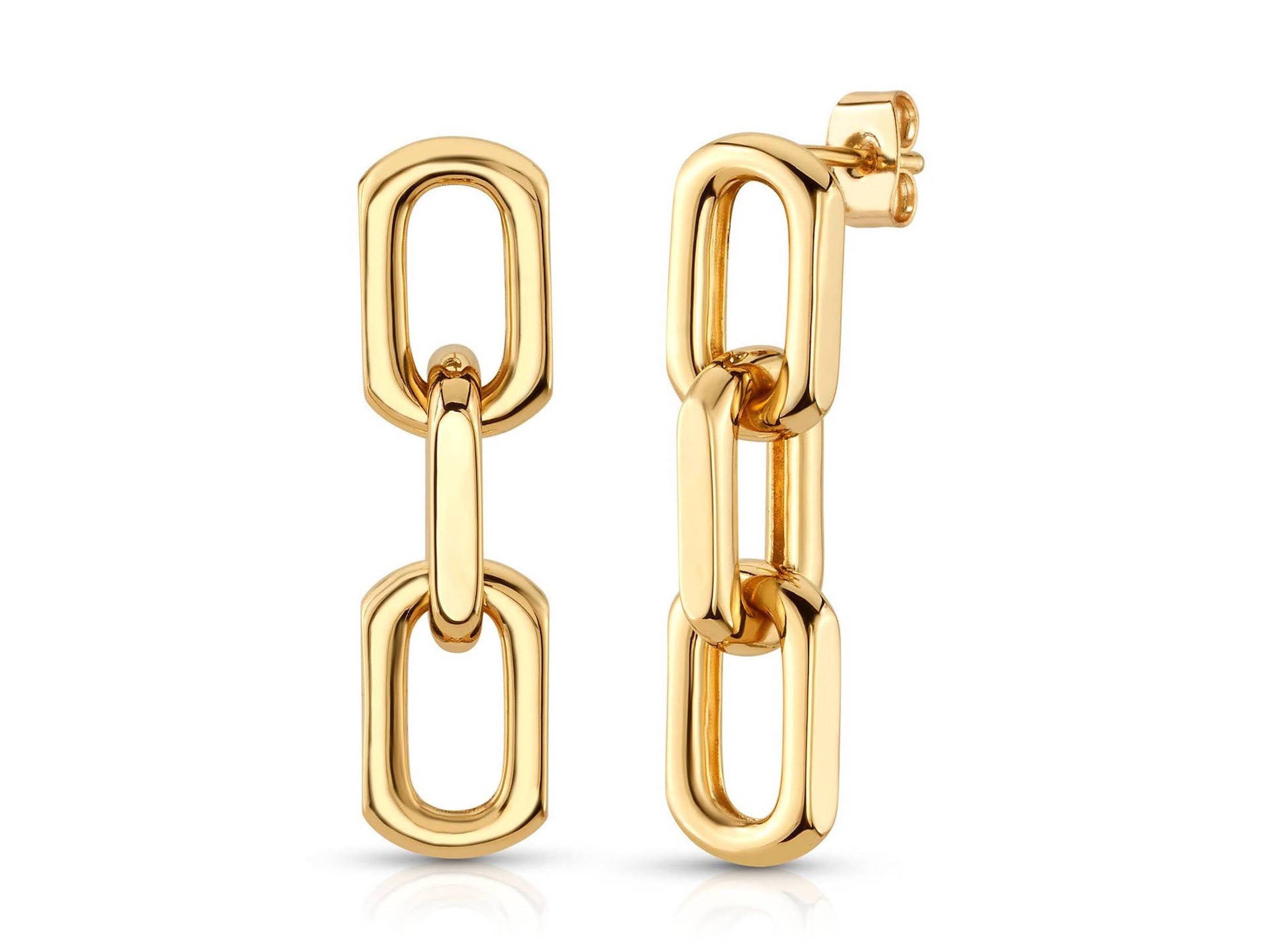 Triple Link Drop Earrings