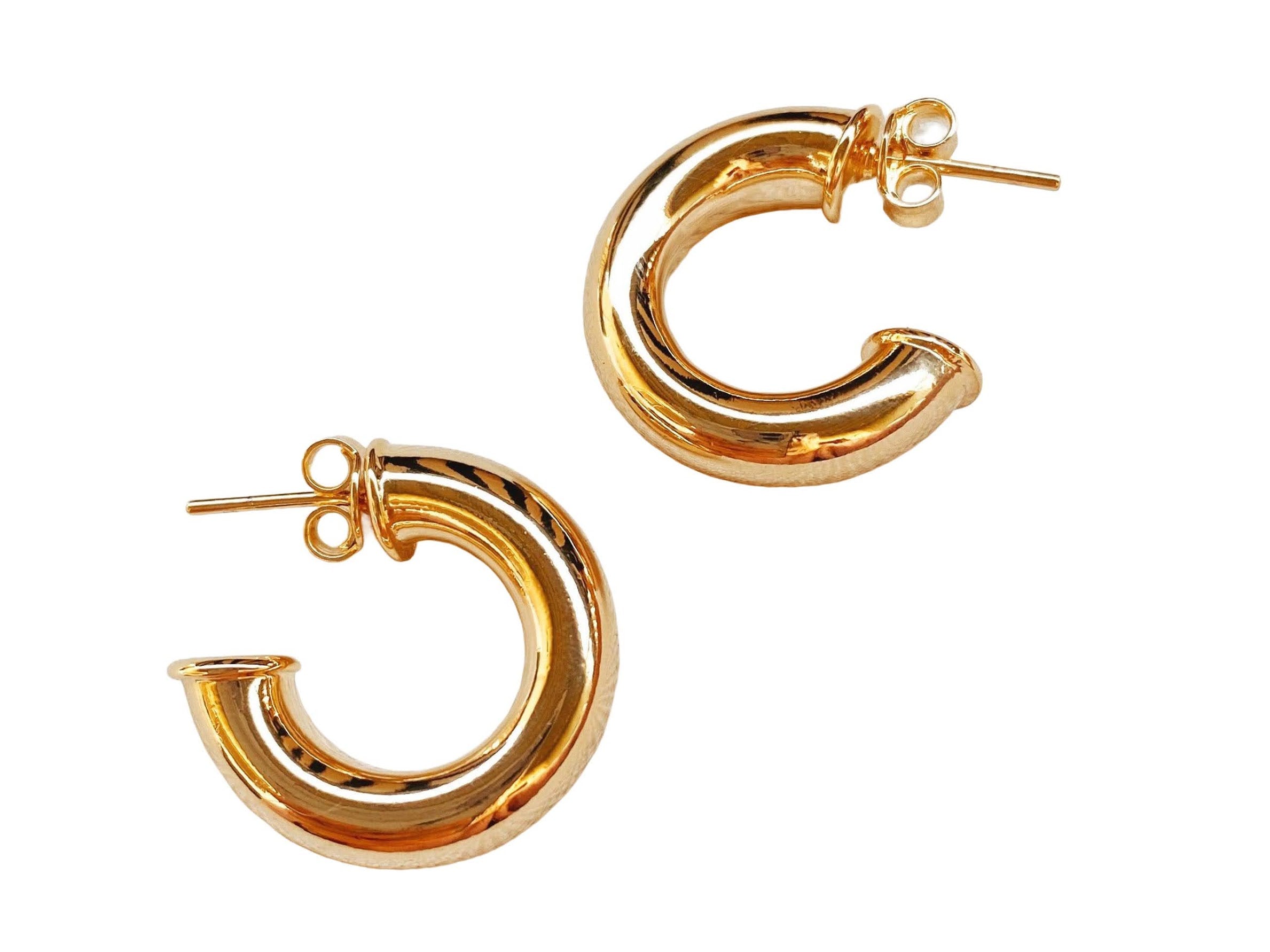 Gold Chubby Hoop Earrings