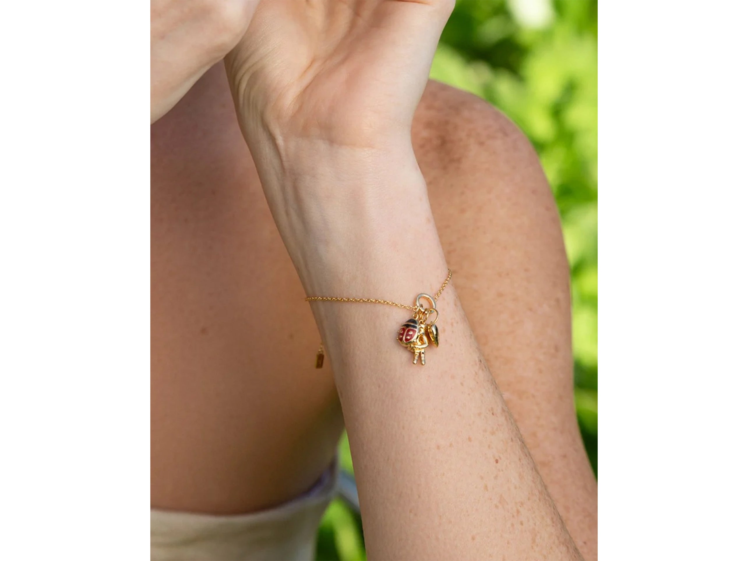 Gold Charm Holder Bracelet