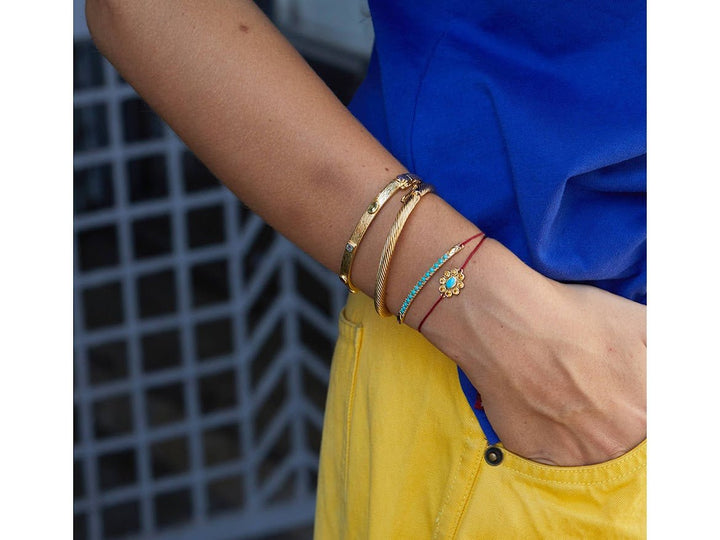 Citrine Bracelet with Oval Turquoise.