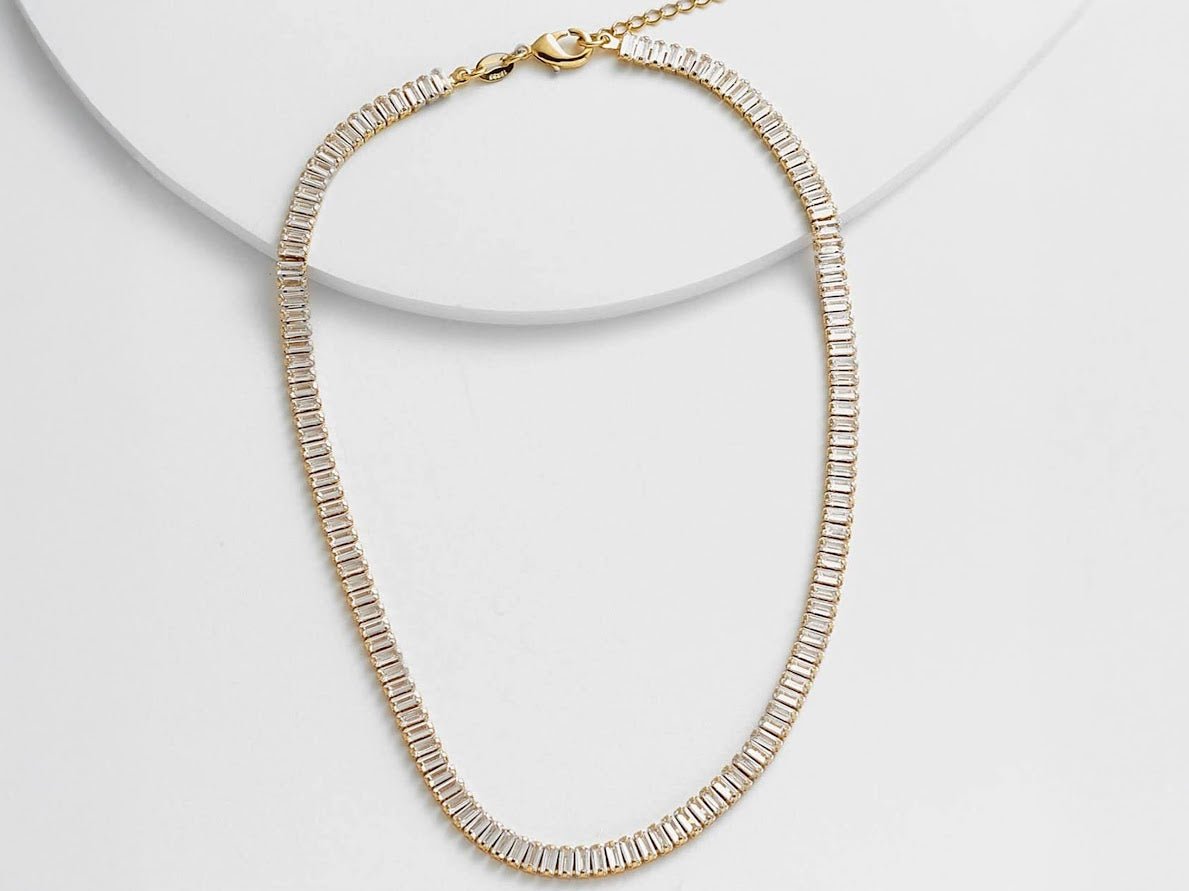 Baguette CZ Necklace