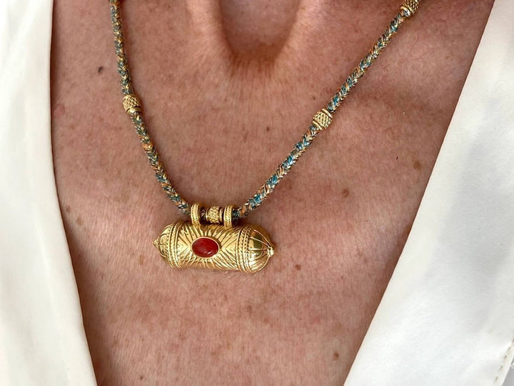 Talisman Necklace with Carnelian