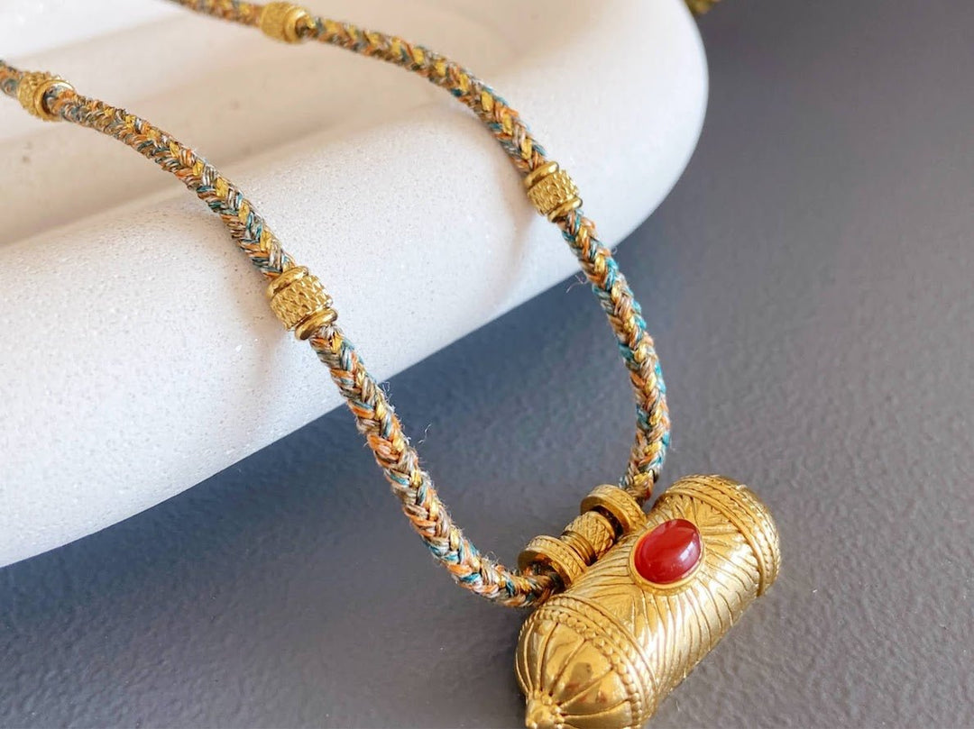 Talisman Necklace with Carnelian